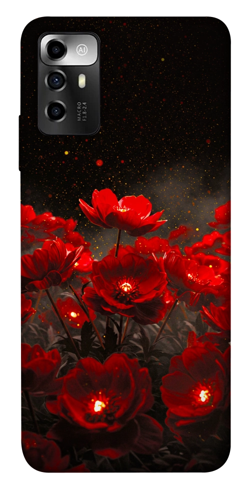 Чехол Burning flowers для ZTE Blade A72