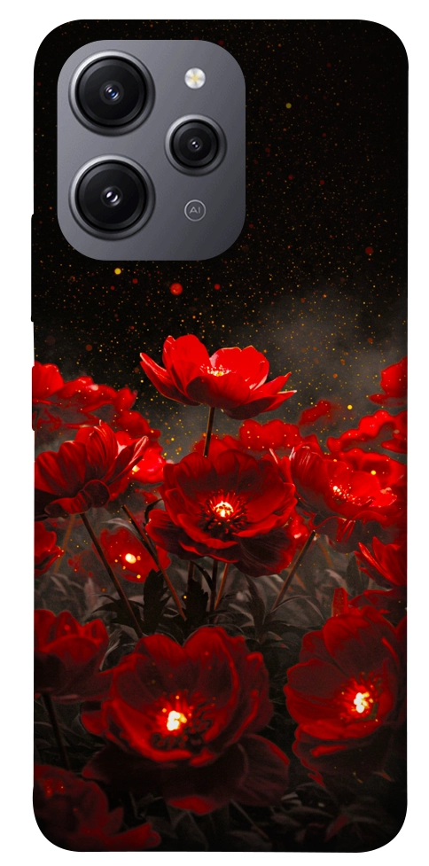 Чехол Burning flowers для Xiaomi Redmi 12