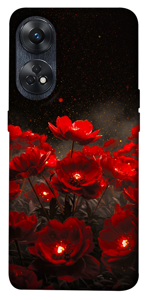 Чохол Burning flowers для Oppo Reno 8 T 4G