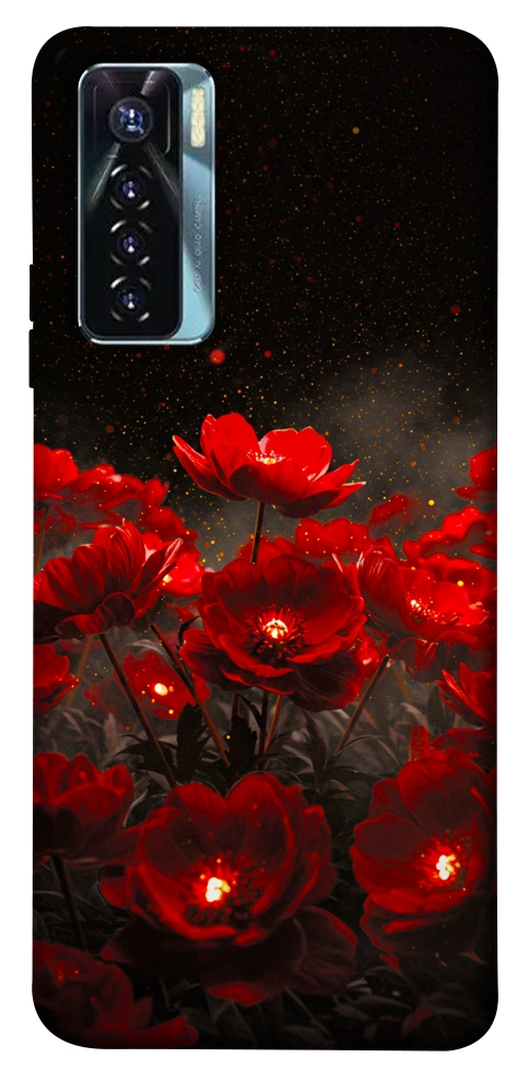 Чохол Burning flowers для TECNO Camon 17 Pro