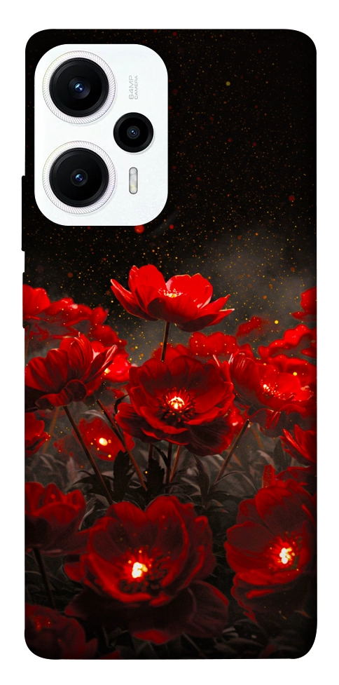 Чехол Burning flowers для Xiaomi Poco F5