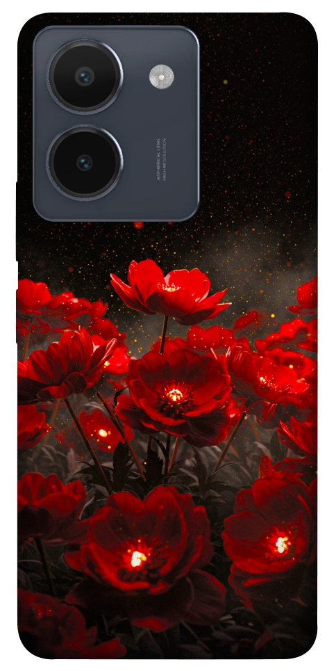 Чехол Burning flowers для Vivo Y36