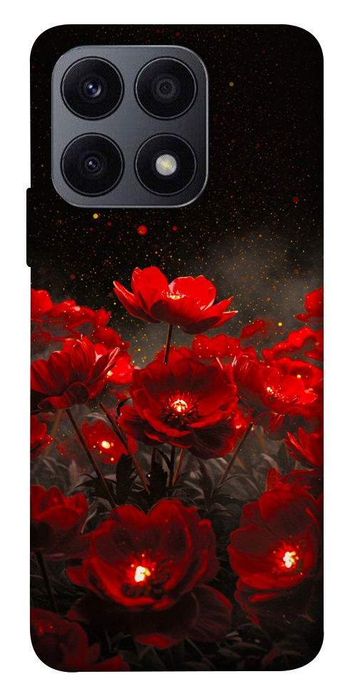 Чохол Burning flowers для Huawei Honor X8a