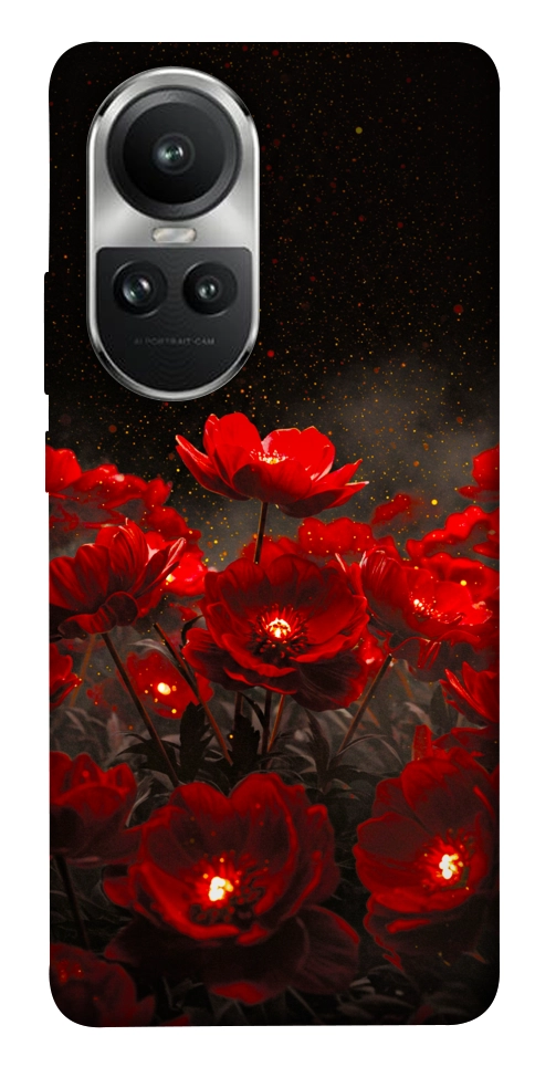 Чехол Burning flowers для Oppo Reno 10