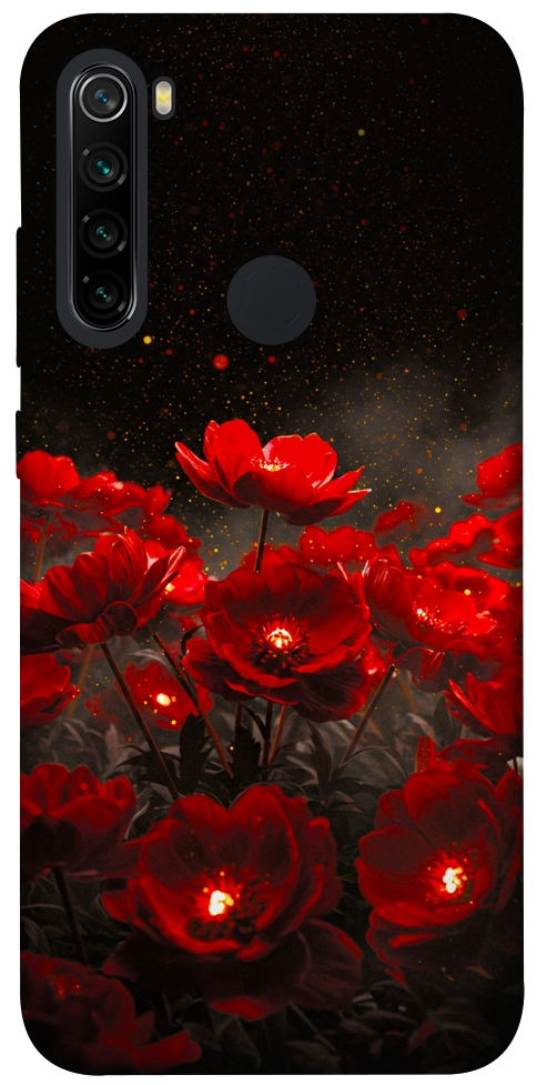 Чохол Burning flowers для Xiaomi Redmi Note 8 2021