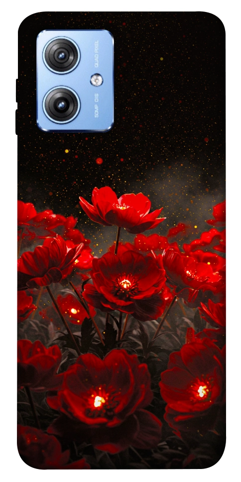 Чехол Burning flowers для Motorola Moto G84