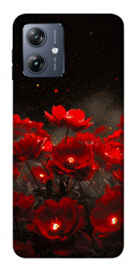 Чехол Burning flowers для Motorola Moto G54