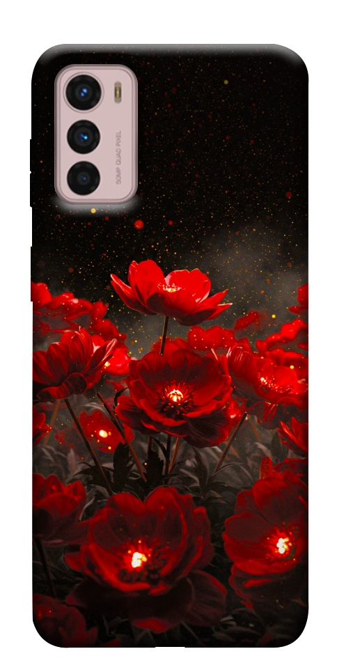 Чехол Burning flowers для Motorola Moto G42