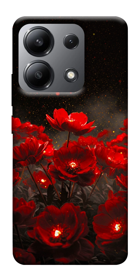 Чехол Burning flowers для Xiaomi Redmi Note 13 4G