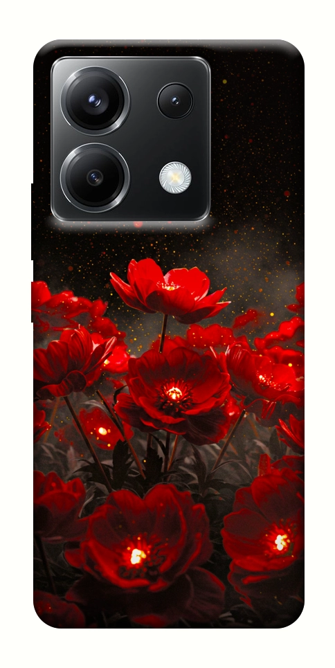 Чохол Burning flowers для Xiaomi Poco X6