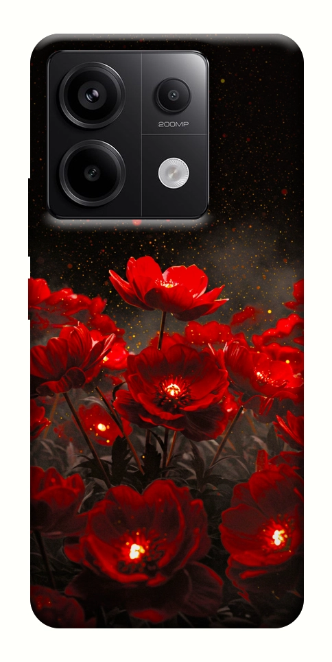 Чехол Burning flowers для Xiaomi Redmi Note 13 Pro 4G