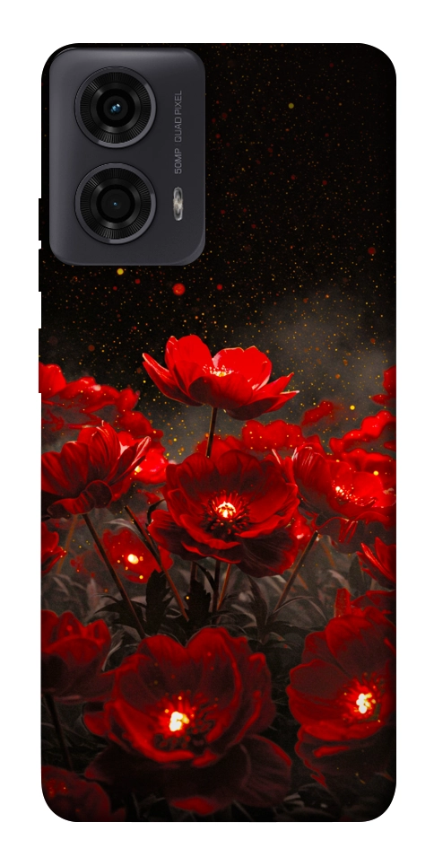 Чохол Burning flowers для Motorola Moto G24