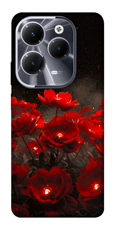 Чохол Burning flowers для Infinix Hot 40