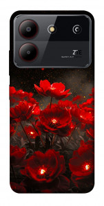 Чохол Burning flowers для ZTE Blade A54 4G