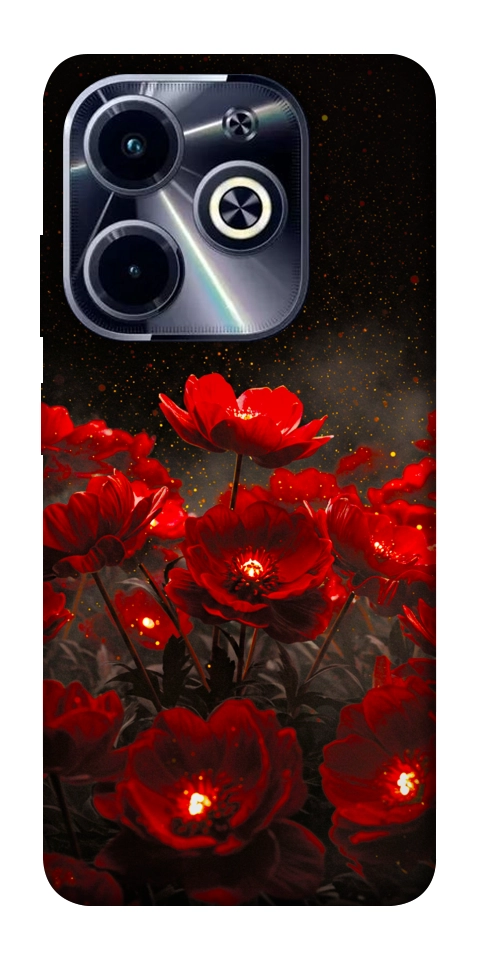 Чехол Burning flowers для Infinix Hot 40i