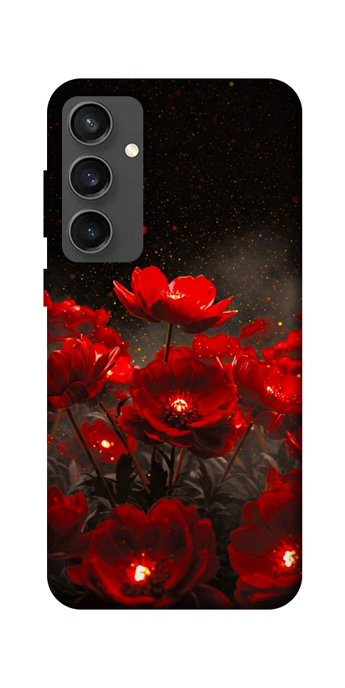 Чохол Burning flowers для Galaxy S24 FE