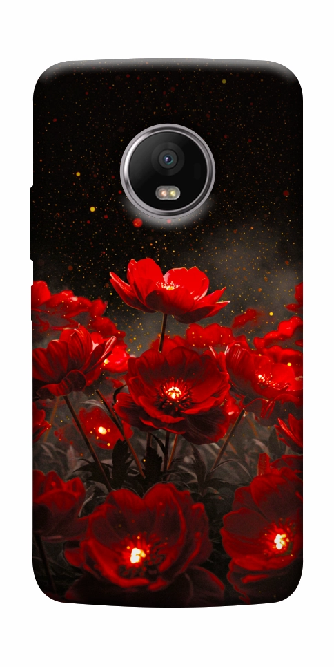 Чохол Burning flowers для Motorola Moto G5S