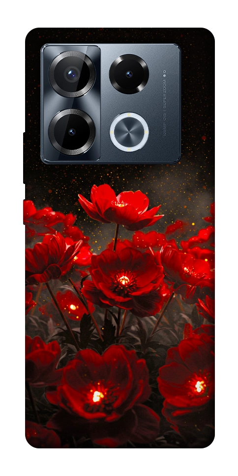 Чехол Burning flowers для Infinix Note 40 Pro 4G