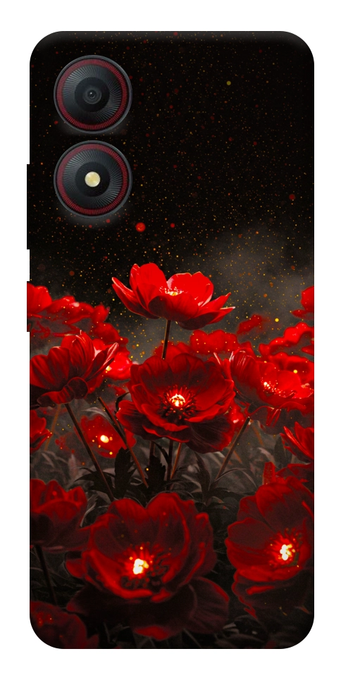 Чохол Burning flowers для ZTE Blade A34 4G