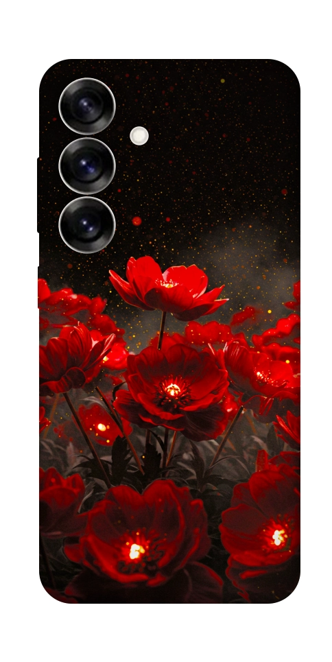 Чохол Burning flowers для Galaxy S25