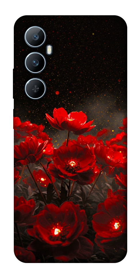 Чехол Burning flowers для Realme C65 4G