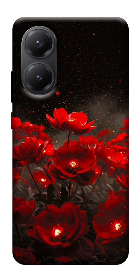 Чехол Burning flowers для Xiaomi Poco X7 Pro