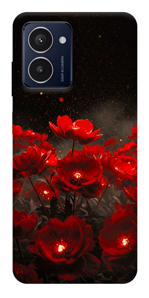 Чохол Burning flowers для HMD Pulse Pro