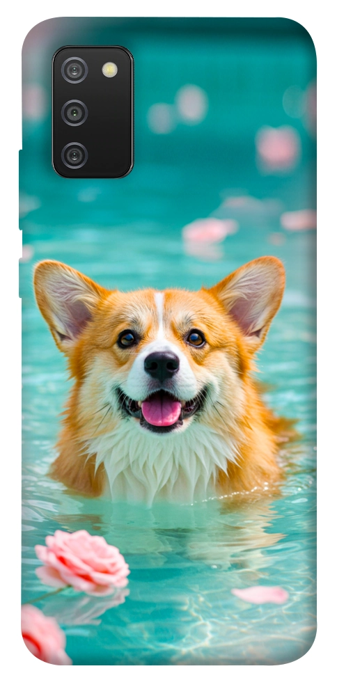 Чехол Swimming corgi для Galaxy A02s