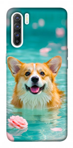 Чехол Swimming corgi для Oppo Reno 3