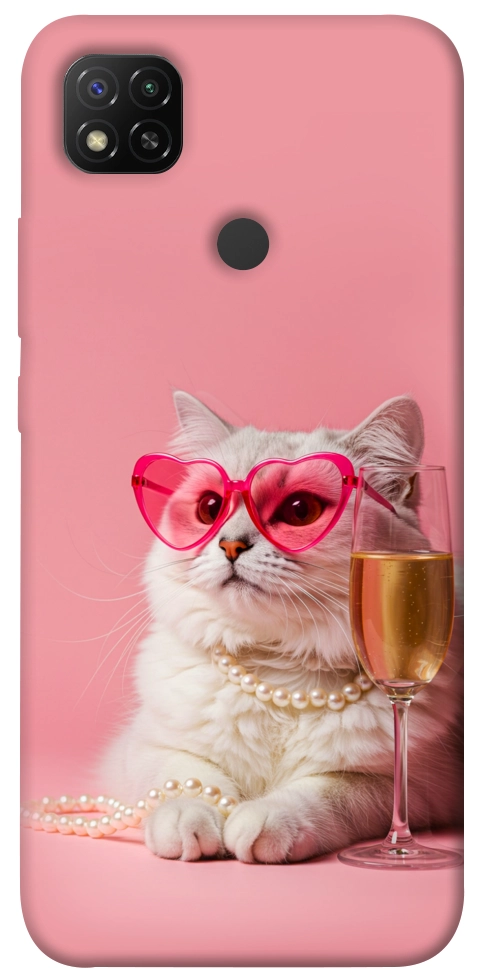 Чохол Pinky cat для Xiaomi Redmi 9C