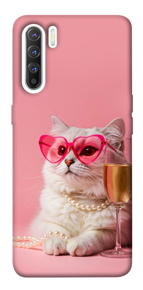 Чехол Pinky cat для Oppo Reno 3