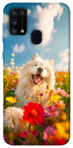 Чехол Happy dog in flowers для Galaxy M31 (2020)
