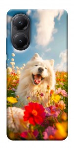 Чехол Happy dog in flowers для Xiaomi Poco X7 Pro