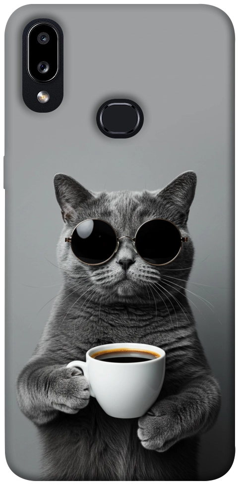 Чохол Grey cat coffee для Galaxy A10s (2019)