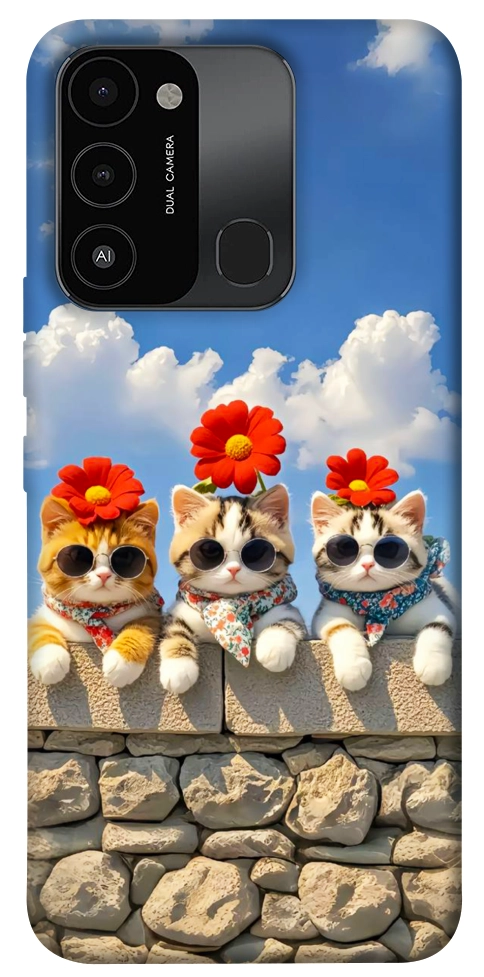 Чехол Flower cats для TECNO Spark Go 2022 (KG5m)