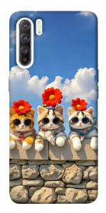 Чехол Flower cats для Oppo Reno 3