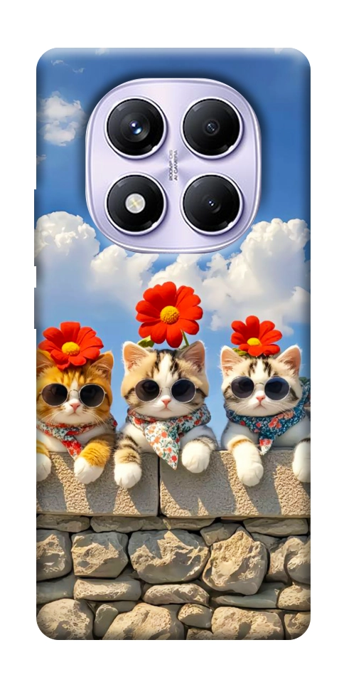 Чохол Flower cats для Xiaomi Redmi Note 14 Pro 4G