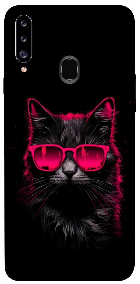 Чехол Cyberpunk cat для Galaxy A20s (2019)