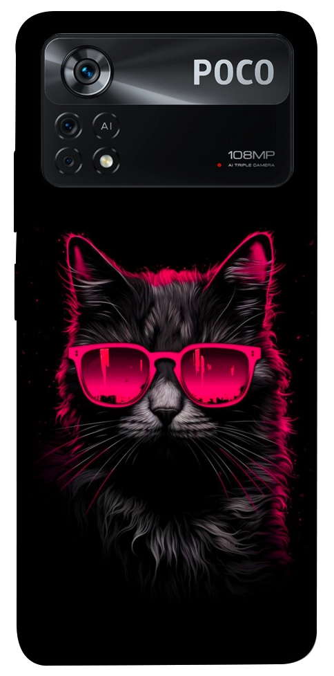 Чехол Cyberpunk cat для Xiaomi Poco X4 Pro