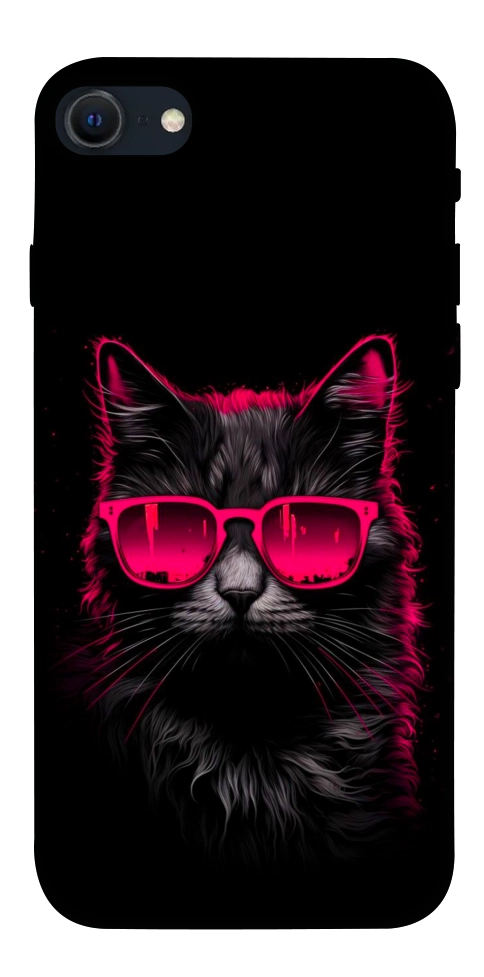 Чехол Cyberpunk cat для iPhone SE (2022)