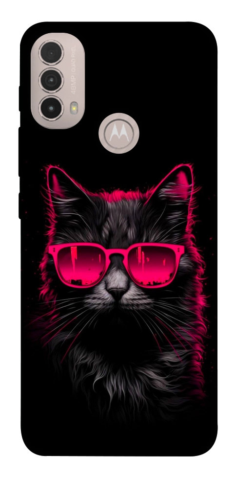 Чехол Cyberpunk cat для Motorola Moto E40