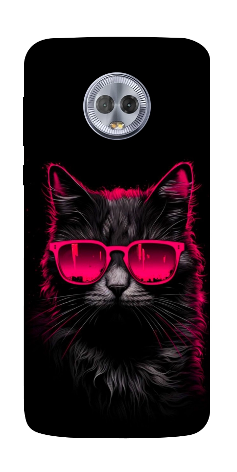 Чехол Cyberpunk cat для Motorola Moto G6 Plus