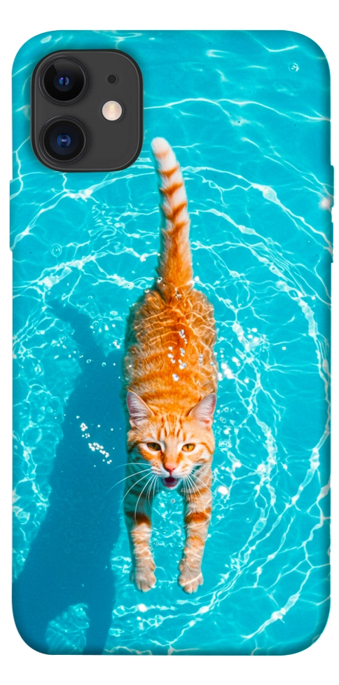 Чехол Cat swimming для iPhone 11