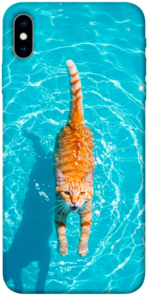 Чехол Cat swimming для iPhone X