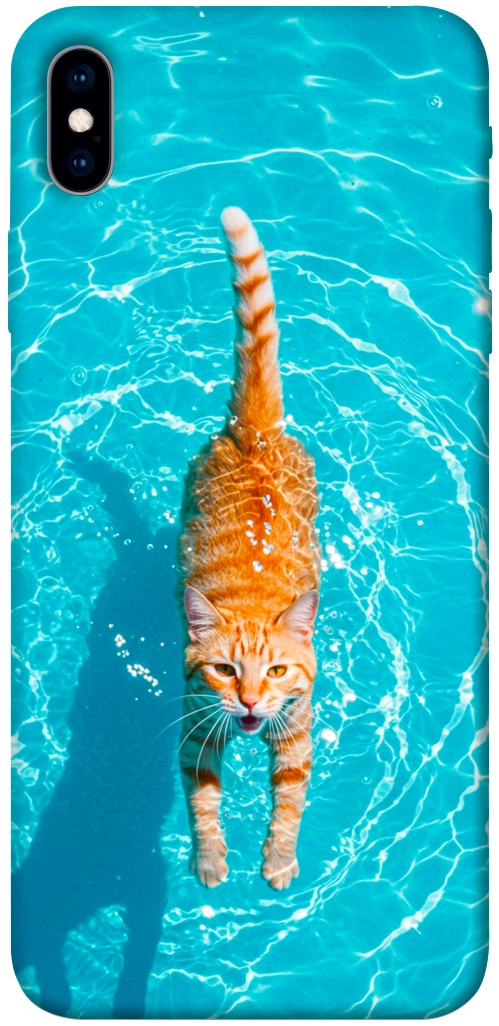 Чехол Cat swimming для iPhone XS Max