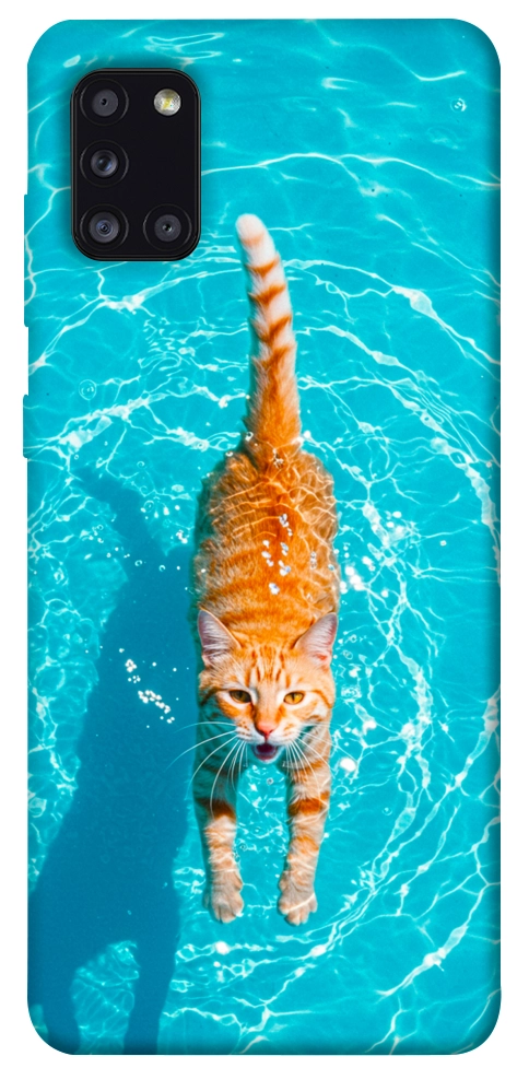 Чехол Cat swimming для Galaxy A31 (2020)