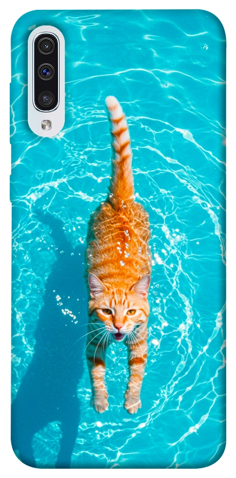 Чохол Cat swimming для Galaxy A50 (2019)