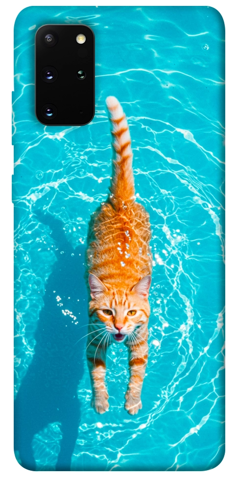 Чехол Cat swimming для Galaxy S20 Plus (2020)