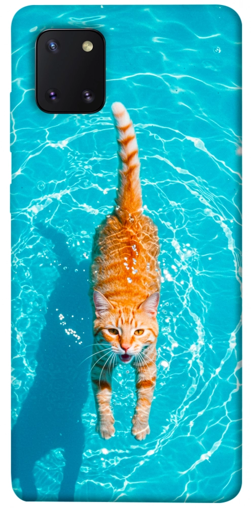 Чехол Cat swimming для Galaxy Note 10 Lite (2020)