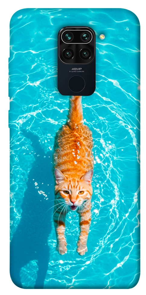 Чехол Cat swimming для Xiaomi Redmi 10X